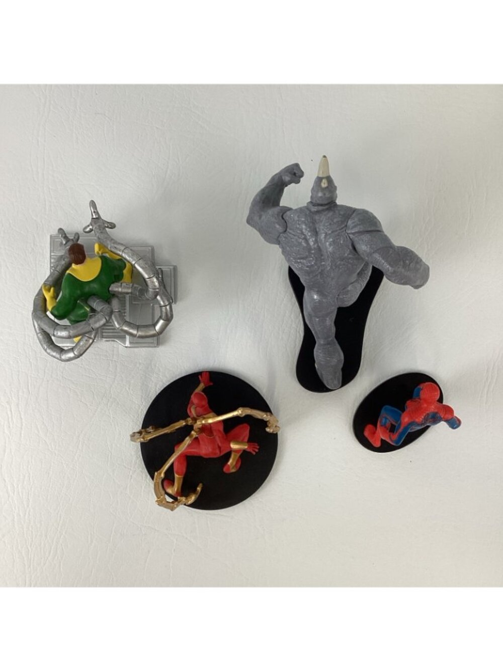 Marvel Spiderman Iron Spider Rhino Doctor Octopus Toy Figures Topper Bundle Lot - Picture 4 of 6